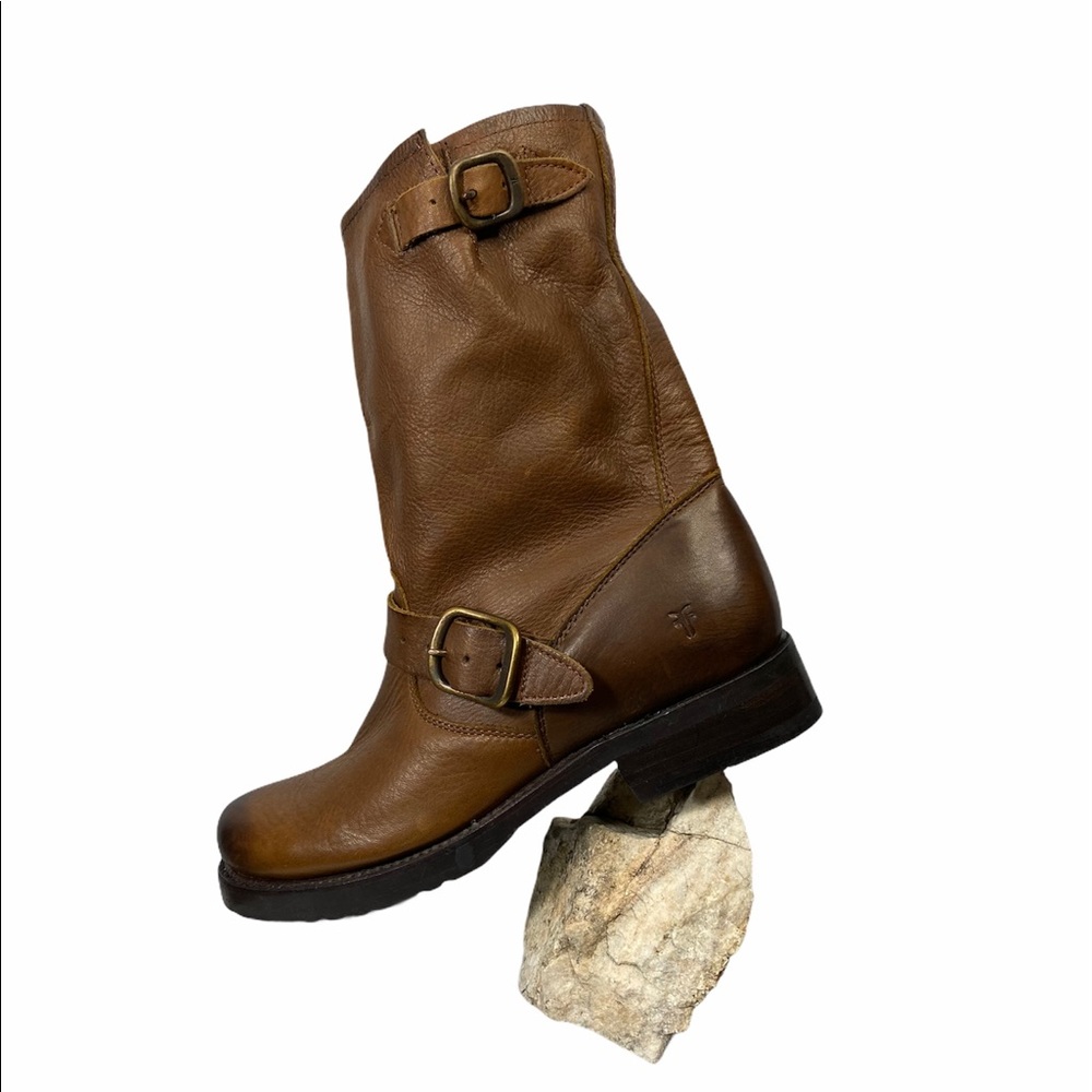 Frye Veronica Slouch Short Leather Boots NWOB
